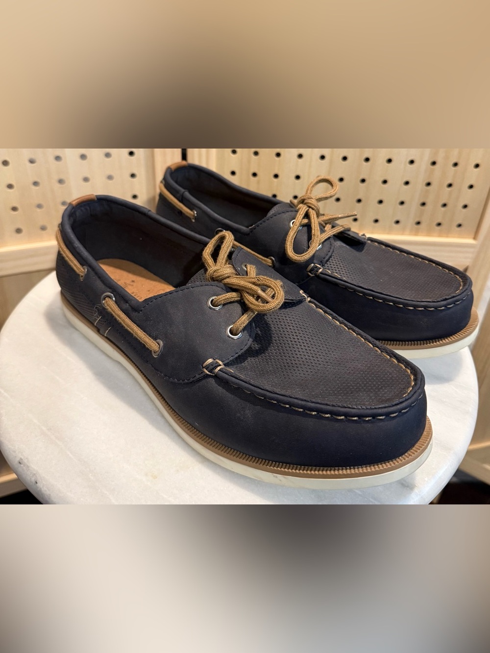 Sonoma Navy and Tan Men's Boat Shoes